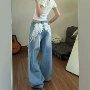 拖地新款美式辣妹牛仔裤