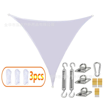 Avtomobil yan çətirləri, Uv Protection, 420D Oxford Cloth - white-420d-oxford-cloth-1x1x-1m-triangle-installation-accessories