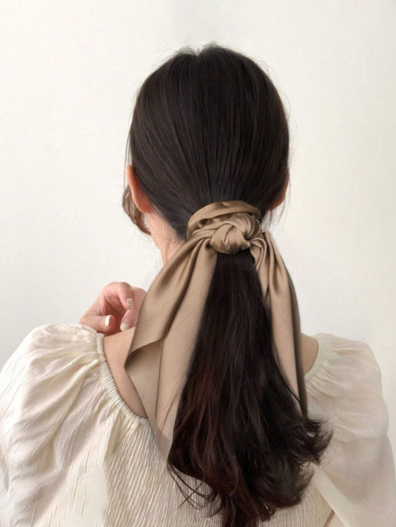 20g Weight Hair Tie Hair Accessories Type 1 Piece Quantity Casual, Holiday, Daily Occasion Cloth Material Solid Color Pattern All Seasons Season Women's Gender Elegant, Cute, Simple Style, Classic Style, New Style Style Elegant Cute Simple Style Women's Solid Color Cloth Hair Tie 8