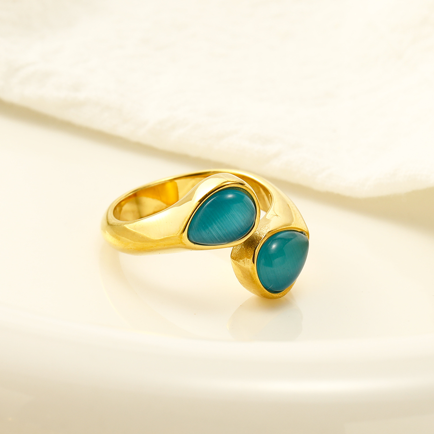8g Weight Malachite, December Birthstone Turquoise, Cat's Eye Stone Inlay Material Rings Classification 1 Piece Quantity Banquet, Party Occasion Titanium Steel Material Geometric Pattern Women's Gender Plating, Inlay Design Elegant, Retro Style Elegant Retro Geometric Titanium Steel Malachite December Birthstone Turquoise Cat's Eye Stone Rings In Bulk 6