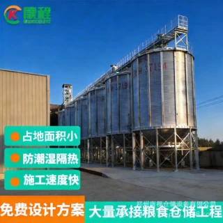 好货定制粮仓钢板仓500吨镀锌储存散粮立筒仓玉米立仓设计精良