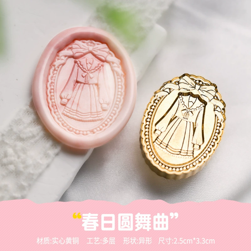 New product relief lacquer seal, copper head girl mind series literary cute girl Zhang head wholesale
