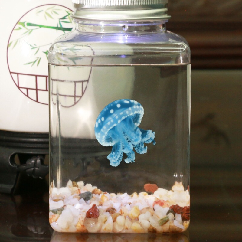 Live Jellyfish for Children and Students, Small Pet, Easy to Care For, Desktop Fish Tank, Red Moon Jellyfish