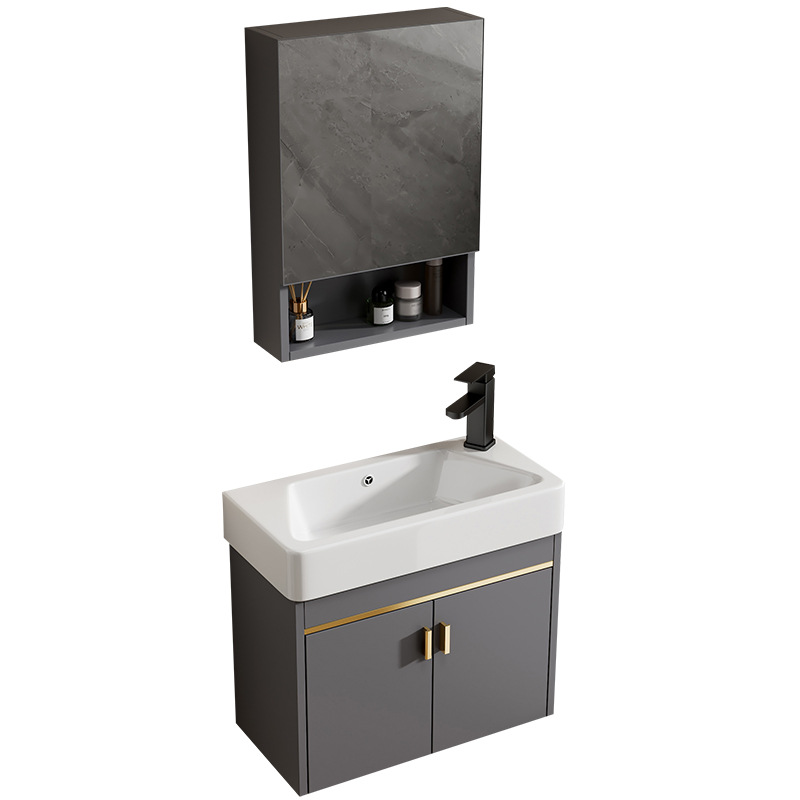 gabinete de baño de aluminio espacio pequeño gabinete de baño cerámica integral gabinete lavabo transfronterizo lavabo lavabo lavabo