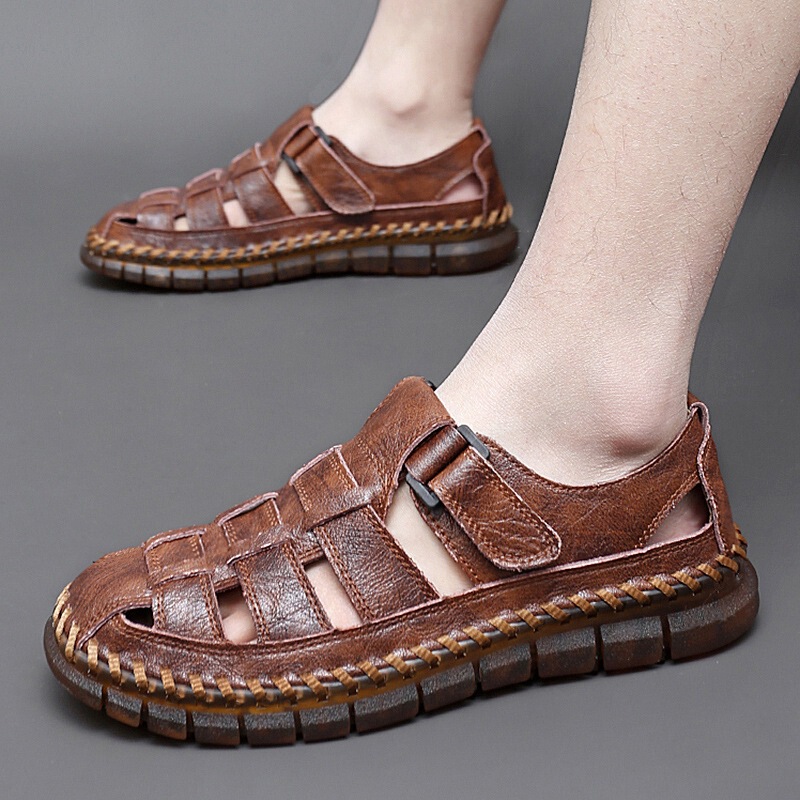 2025 Cross-Border Large Size Men's Beach Sandals Retro Summer Hollow-Out Shoes Casual Slip-On Sandals for Men 2025 Cross-Border Large Size Men's Beach Sandals Retro Summer Hollow-Out Shoes Casual Slip-On Sandals for Men