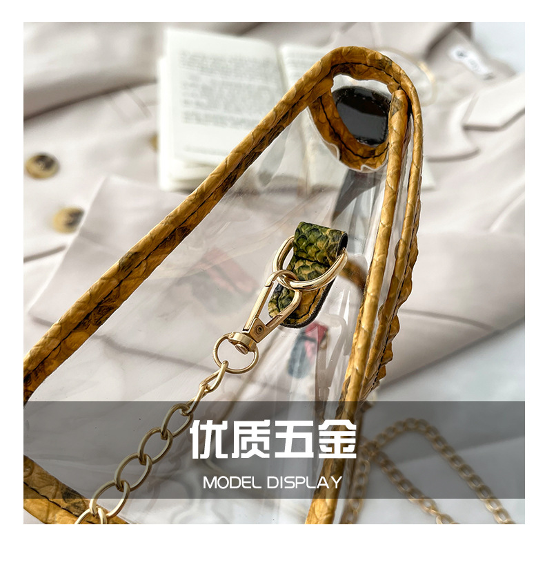 Fashion Style Snake Pattern Transparent Messenger Bag display picture 20