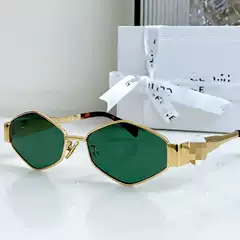 Cl Brand Metal Polygon New Ins Men's Personality Trendy Fashion Sunglasses Cl40254U