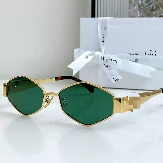 Cl Brand Metal Polygon New Ins Men's Personality Trendy Fashion Sunglasses Cl40254U