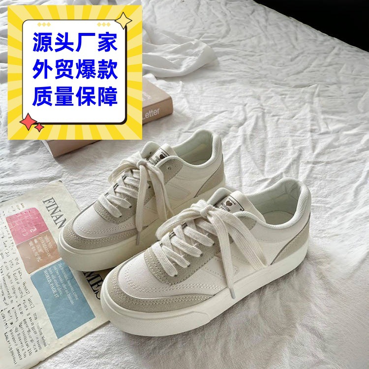 Primavera zapatos blancos de mujer retro zapatos de skate rojo, zapatos de lona casuales, estilo de puerto, nicho de diseño chic zapatillas deportivas