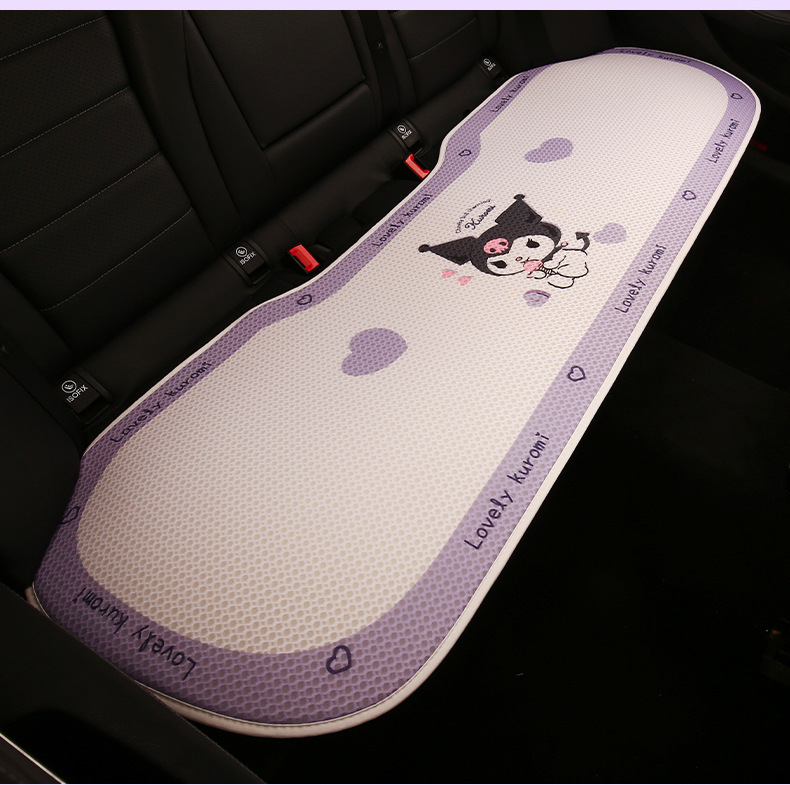 Cartoon Kulomi Car Cushion Four Seasons Universal Breathable Mesh Half Pack Seat Cover Cute Women's Car Cushion