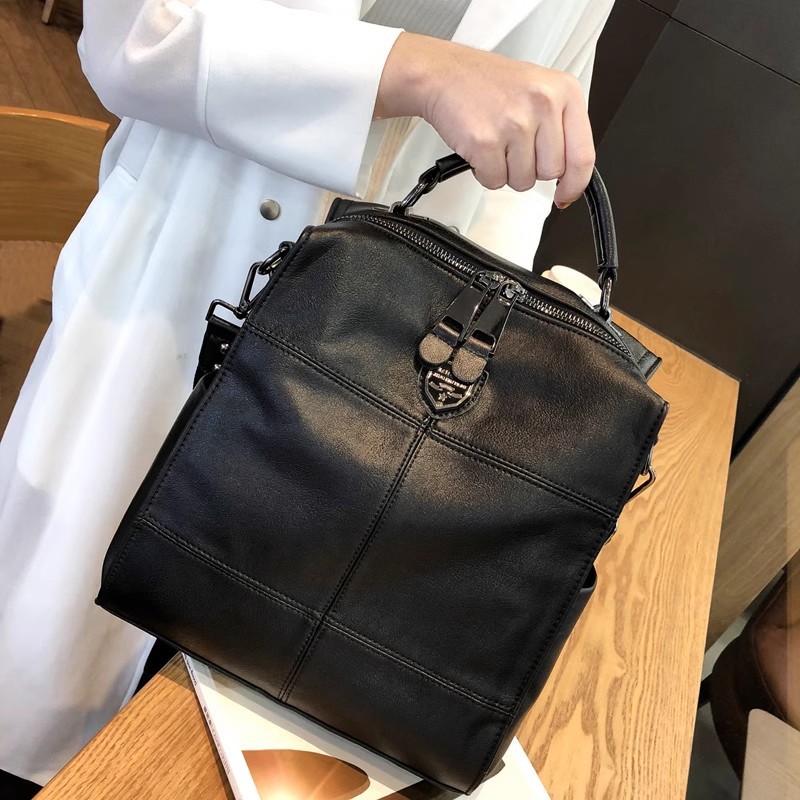 2023 New Soft Leather Multi use Single Shoulder Versatile Simple Backpack Casual Women's Bag_voghion.com