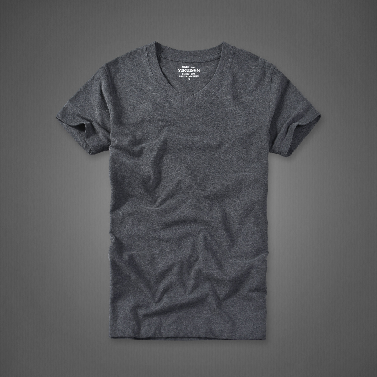 Solid color trend casual universal base body-friendly T-shirt