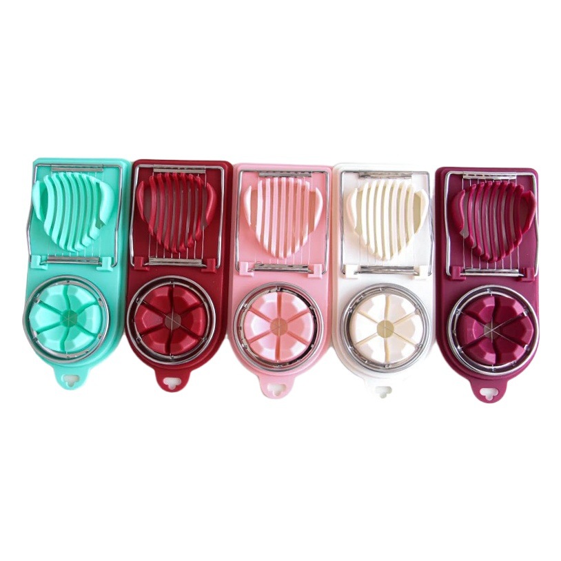 In stock Japanese-style multi-function egg cutter double-headed egg slicer two-in-one fancy pine egg split cutter