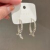 South Korean goods, silver needle with tassels, small design universal earrings, silver 925 sample, trend of season, bright catchy style