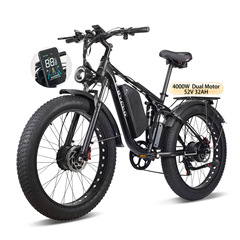 メーカー卸売 Ebycco デュアルモーター電動自転車 32AH 26インチ 7速ファットタイヤ デュアル油圧式マウンテンバイク