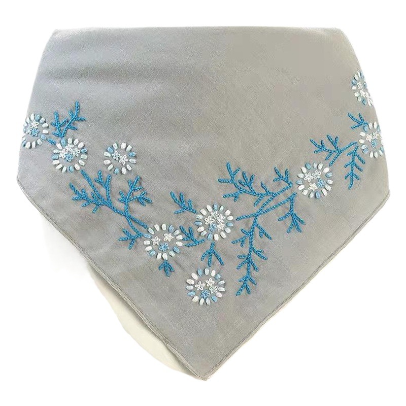 Bordado DIY hecho a mano auto-bordado pañuelo material paquete pequeña toalla cuadrada pañuelo de algodón regalo creativo para bordado de tela de novio