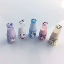 树脂迷你卡通布丁KT猫立体仿真小瓶子DIY饰品配件儿童微景观摆件
