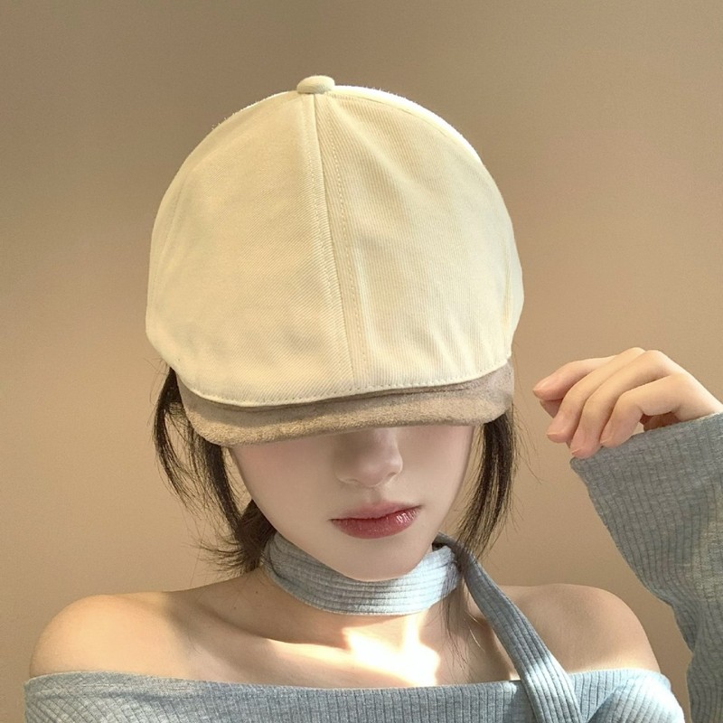 日系复古前进帽子女2025大头围反戴报童帽英伦风画家帽鸭舌贝雷帽|undefined