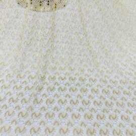 金线经编蕾丝面料镂空波浪花型女装礼服时装网布现货批发