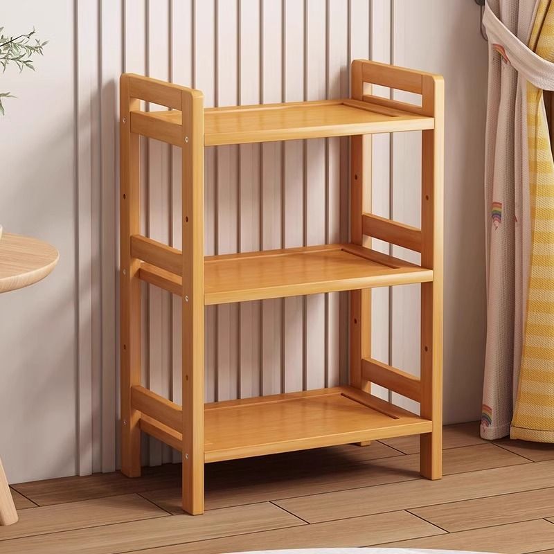 Multi-Layer Storage Rack Floor-Standing Simple Bamboo Kitchen Living Room Wall Book Goods Sundries Snack Storage Rack