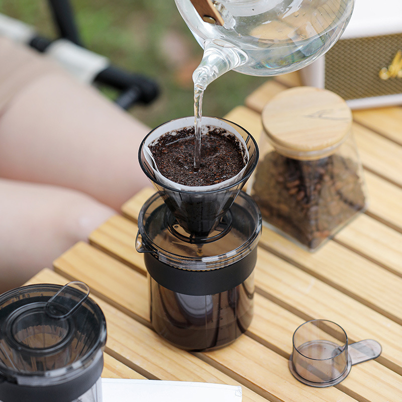 出差旅行露营手冲咖啡杯食品级材质咖啡杯套装带刻度三合一收纳杯|undefined