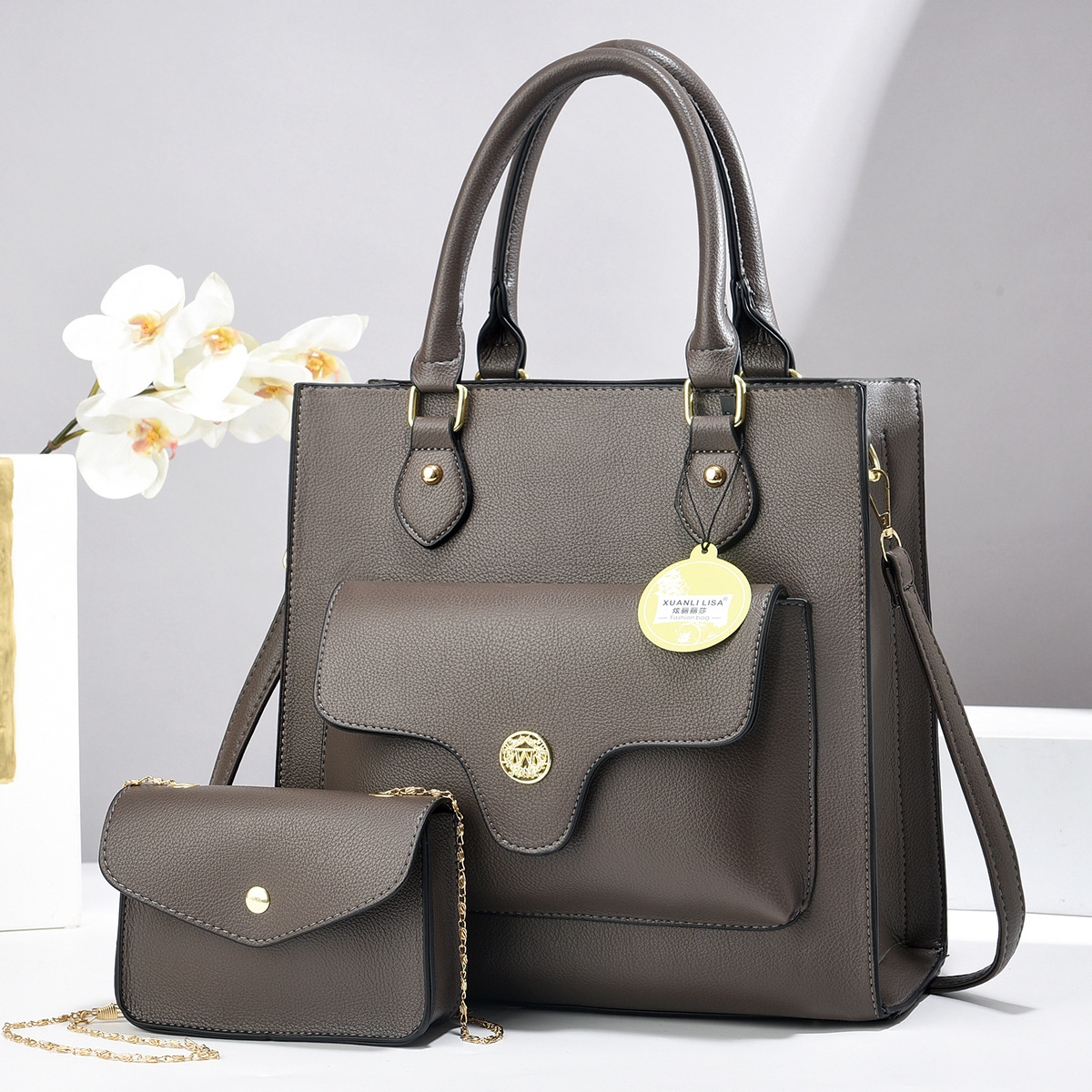Borsa a spalla da donna con texture stile coreano elegante_voghion.com