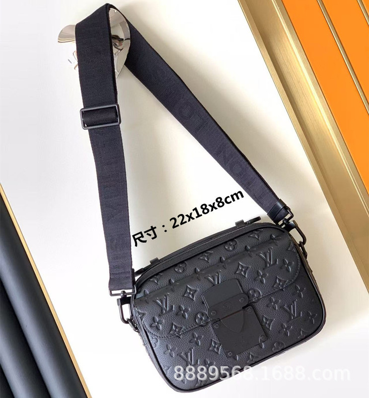 直接供給クロスボーダー m lv メンズバッグレディースバッグブラックウォリアーメッセンジャーバッグ枕バッグチェーンバッグボックスバッグポータブルブリーフケース|undefined