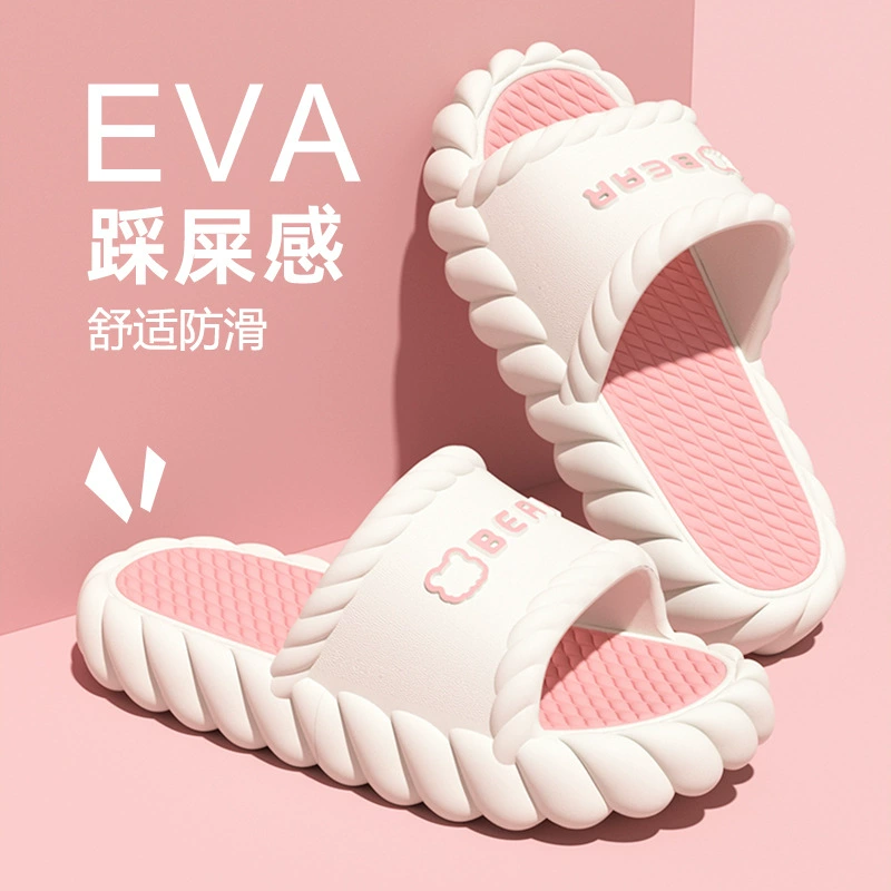 Женские нескользящие сандалии на толстой подошве, новинка 2025 года, летняя домашняя и уличная одежда, бесшумные парные тапочки с защитой от запаха