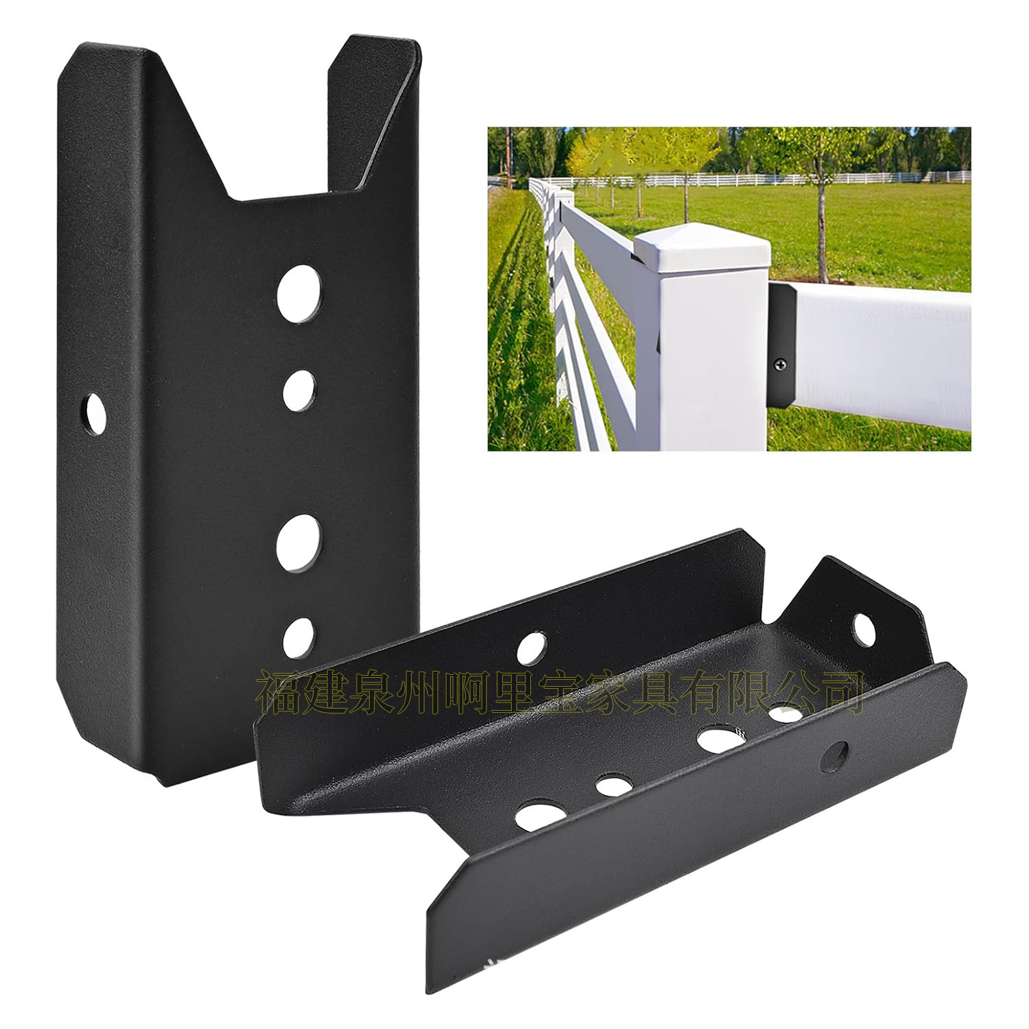 Conector para Barandilla de Madera con Fijación de Tornillos para Valla