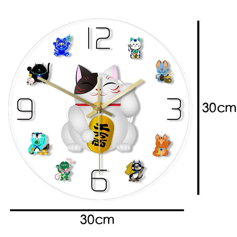 Night light, transparent acrylic watch, wall mount