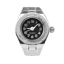 厂家批发爱心满钻戒指手表 复古ins可爱土酷男女蹦迪石英表手指表