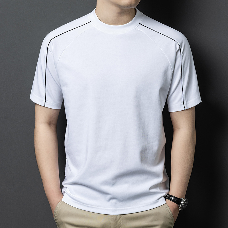 短袖t恤男宽松男士圆领纯色舒适柔软吸汗透气百搭户外运动体恤衫