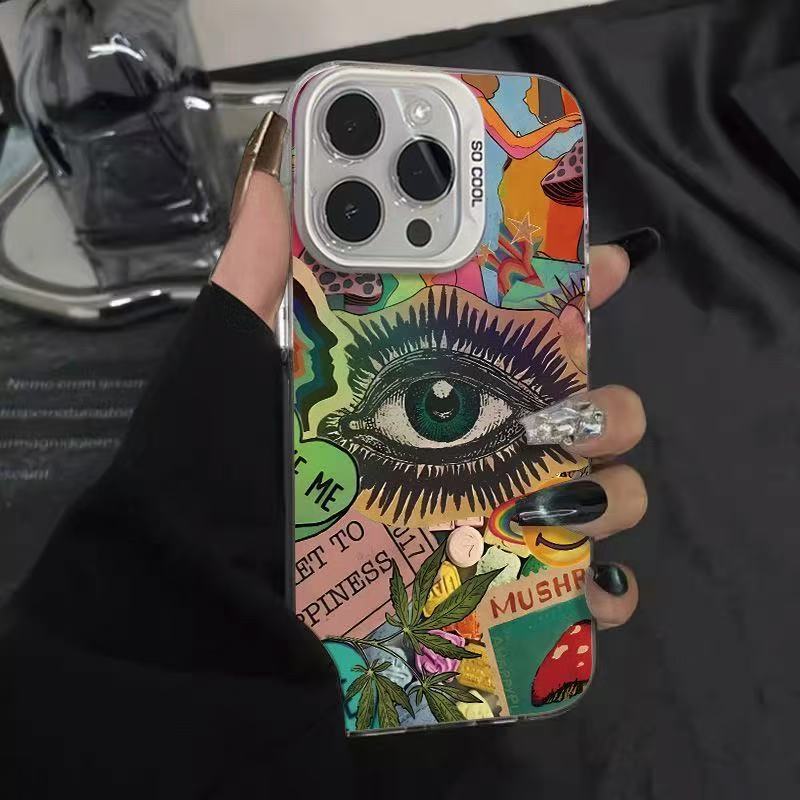 Nueva personalidad aplicable iPhone 16 funda para teléfono móvil Apple 15promax/14 Europa y América 13pro12 comercio exterior 11xr