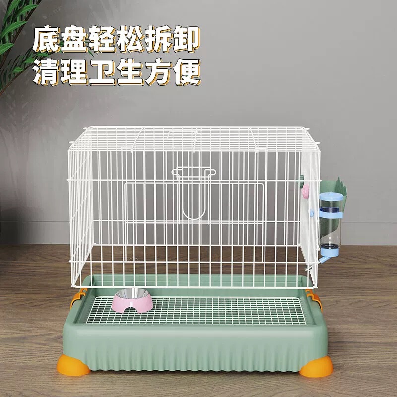 Bear rabbit cage adult rabbit baby rabbit special cage guinea pig supplies large space anti-spray urine luxury home