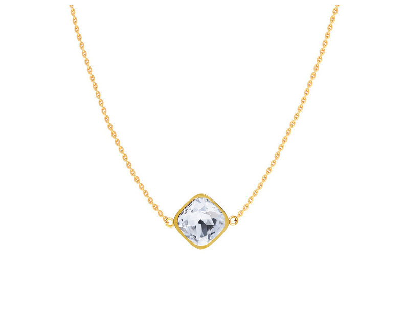 9g Weight Artificial Crystal Pendant Material Pendant Necklace Classification Titanium Steel Chain Material cable chain Chain Type 1 Piece Quantity Holiday, Daily Occasion Artificial Crystal, Titanium Steel Material Geometric Pattern All Seasons Season Unisex Gender Lady Style Lady Geometric Artificial Crystal Titanium Steel Cable Chain Pendant Necklaces Wholesale 8