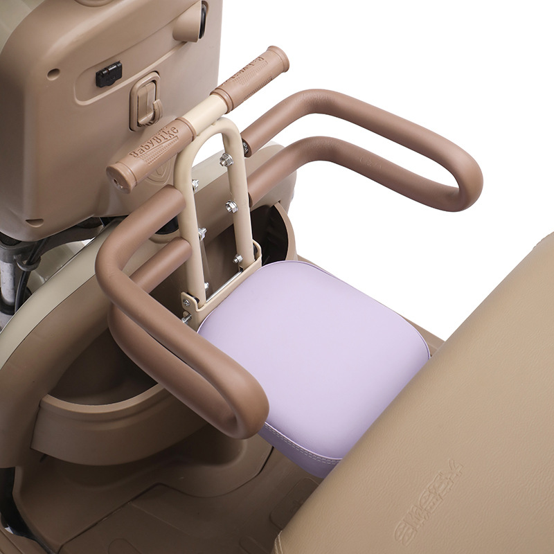 Electric Tricycle Front-Mounted Child Seat, No-Drill Folding Seat, Universal Safety Baby Seat for Tricycles