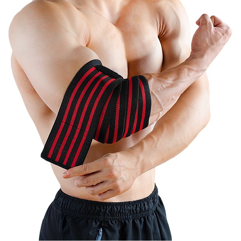 専門の加圧ベルトは肘を保護します。