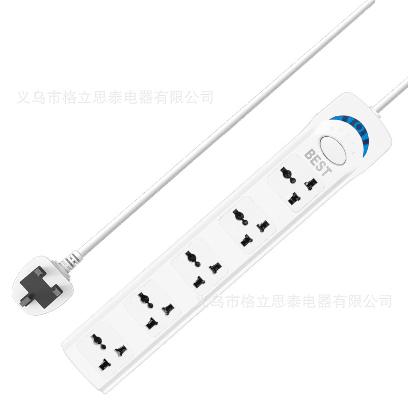 外贸出口国际通用孔插线板家用接线电源插座多功能桌面插排排插
