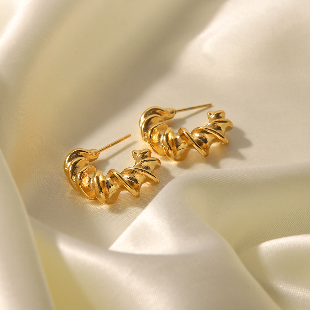 Vintage Style The Answer Stainless Steel Plating Earrings 1 Pair