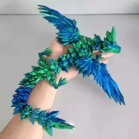 3D-печатный подвижный кристаллический летающий дракон с множеством крыльев, ручная работа, игрушечные автомобильные украшения, искусственное животное 3D