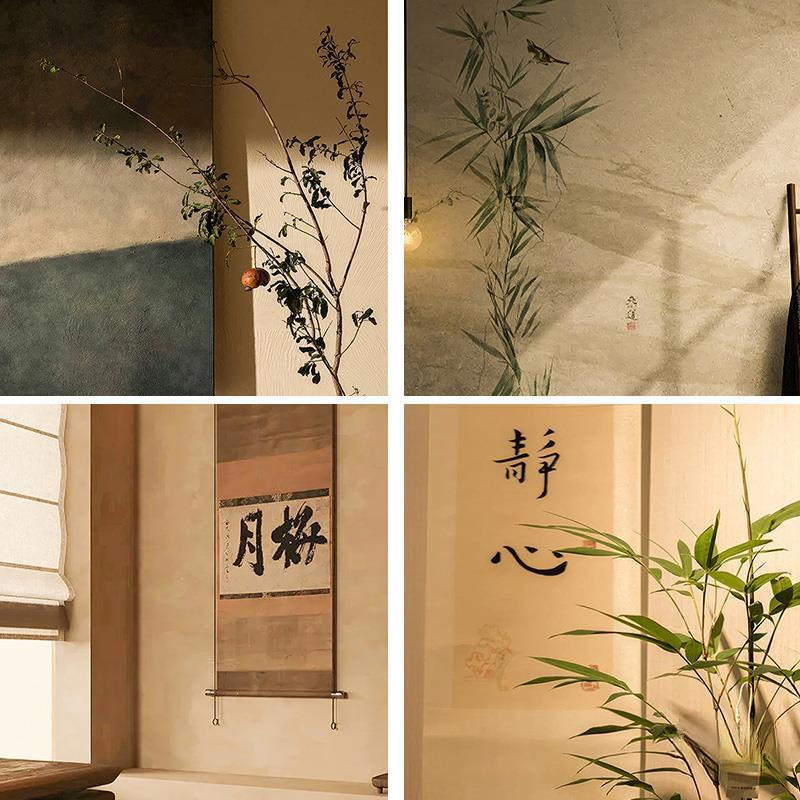 直播间背景布背景墙国风新中式3D立体壁纸幕布场景布置茶室屏风庄|undefined
