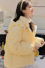 新款洋气韩版学生棉衣女短款羽绒棉服宽松2025年冬季棉袄连帽外套