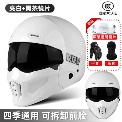 Women, Winter Warm Riding Motorcycle | Motosiklet dəbilqələri - s-scorpion-ii-bright-white-black-tea-lenses-free-transparent-lenses-gloves-headgear
