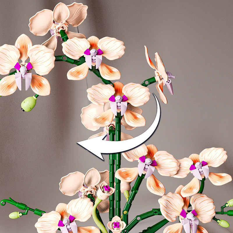 13111 bloques de construcción transfronterizos de flores de imitación de flores, flores, plantas, adornos para el hogar, adornos para regalos para chicas