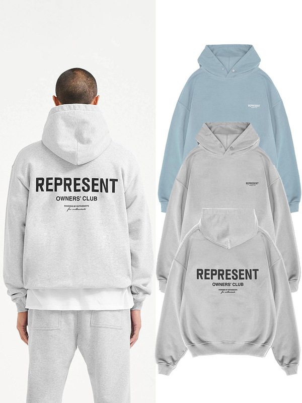 Cross-Border High Street Represent Classic Slogan Letter Hooded Sweatshirt Loose Trendy Brand Couple Men and Women Hoodie Cross-Border High Street Represent Classic Slogan Letter Hooded Sweatshirt Loose Trendy Brand Couple Men and Women Hoodie
