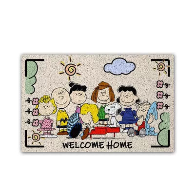 Avtomobil döşəmə paspasları — for Entrance and Doorway - happy-gathering-and-warm-family-portrait-snoopy-4060cm-square-wire-circle