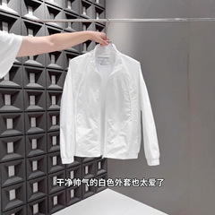 2025春秋新款简约设计感翻领夹克男士高级感户外休闲百搭上衣外套