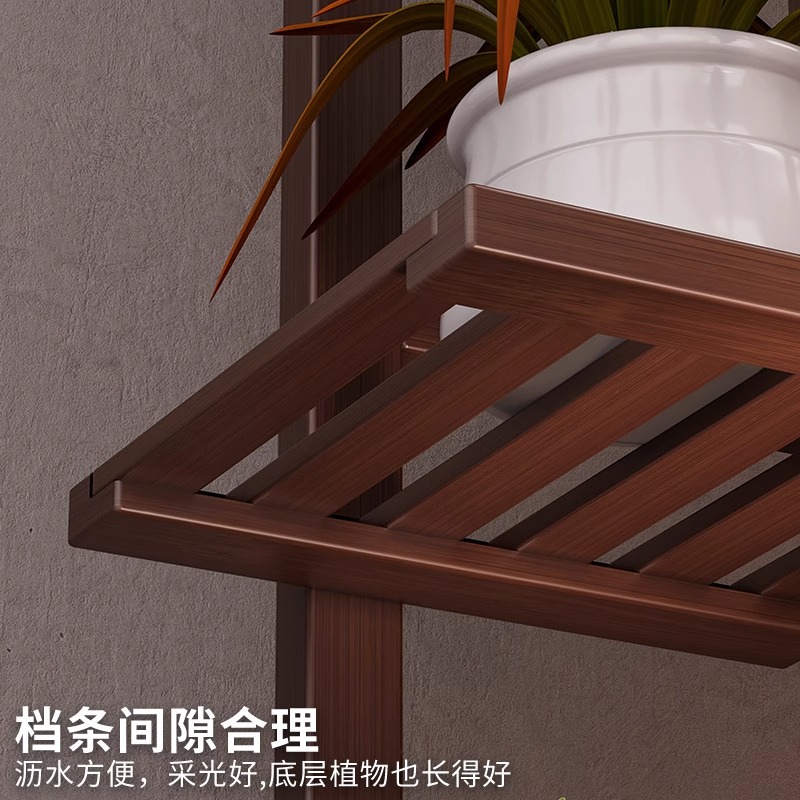 Estante de almacenamiento para plantas, soporte de estantería 2025, estantería de madera de varias capas para sala de estar, para guardar plantas verdes y bonsáis image 4