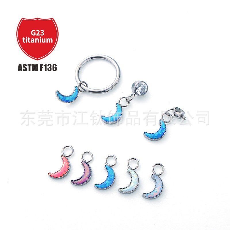 Pointed titanium steel lip stud product view