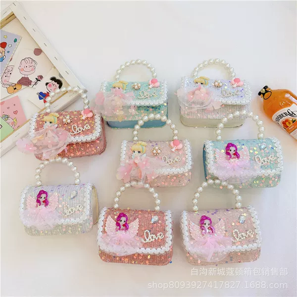 Customized Bag for Little Girls Crossbody Bag Cartoon Princess Small Square Bag Fashionable and Versatile Girls Handbag Trendy Mini